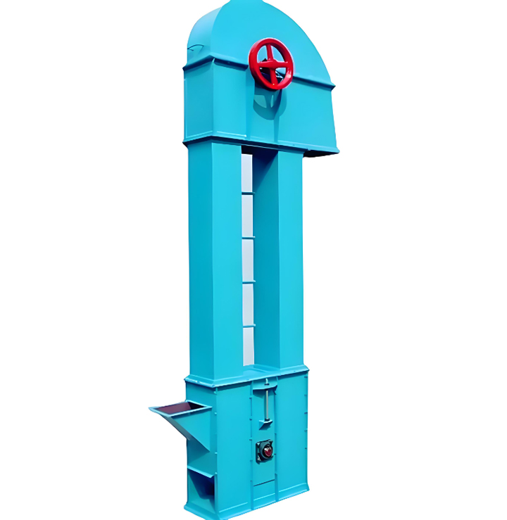 Heat-resistant bucket elevator for cement clinker